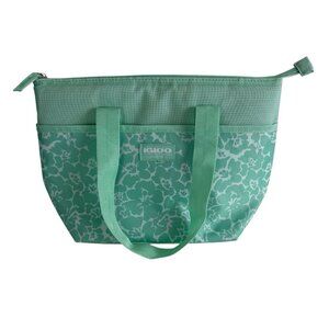 Igloo Mini Essential Tote Cooler Bag 9 Can Insulated Lunch Floral Green NWOT